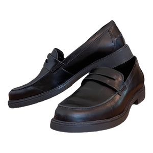 ALDO leather penny loafers in black, size 8 women’s